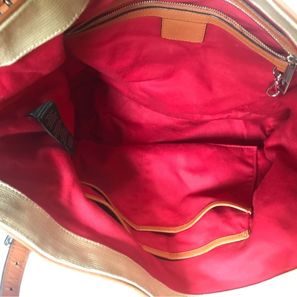 Ralph Lauren Canvas and Leather Handbag - Picture 8 of 9